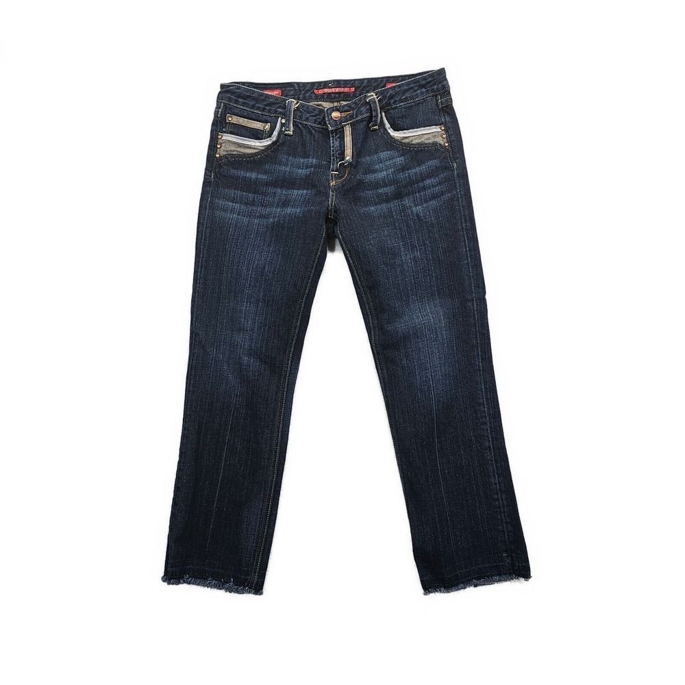 Vigoss Studio Mercer Jeans Womens Sz 30 Ankle Raw Hem Denim Stretch‎ Blue - EUC